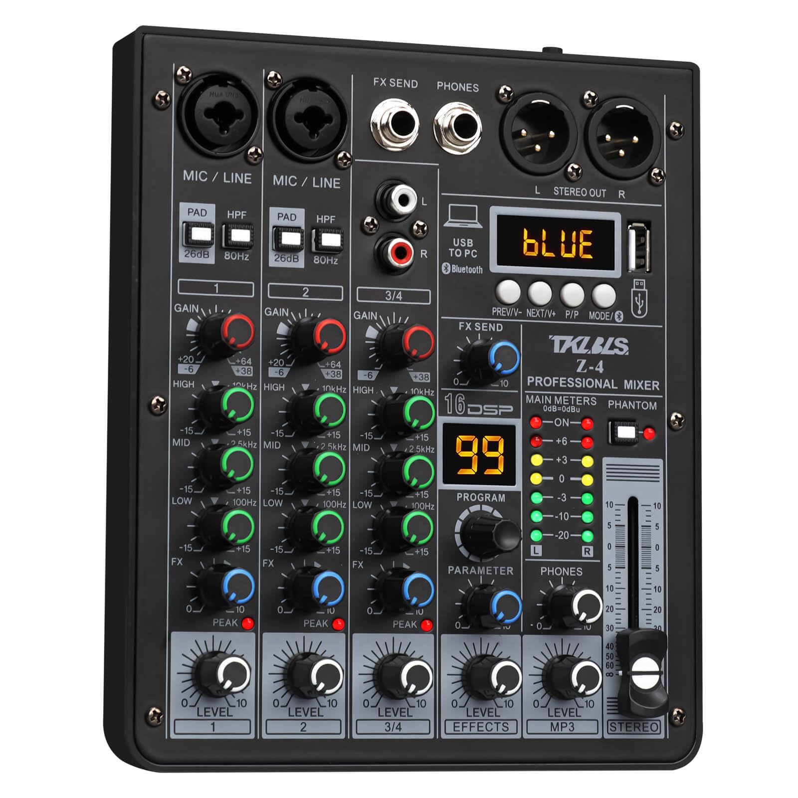 音響プロセッサー 4チャンネル Amazon.com: TKLBLS 4 Channel Podcast Audio Mixer, Compact Mixing